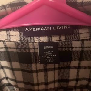 Black plaid button up